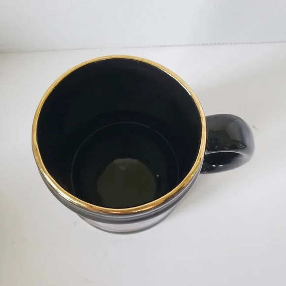Banaux Canada Large Black Ceramic Fisherman's Coffee  mug. - Picture 6 of 8